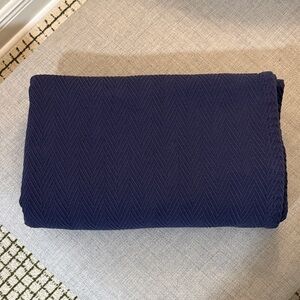 Navy Blue Textured Blanket